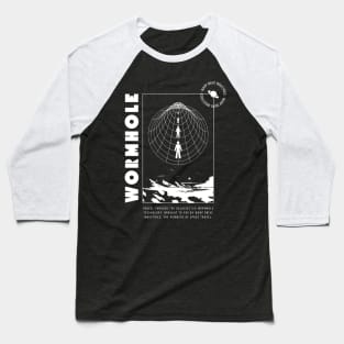 Wormhole Design (white print) Baseball T-Shirt